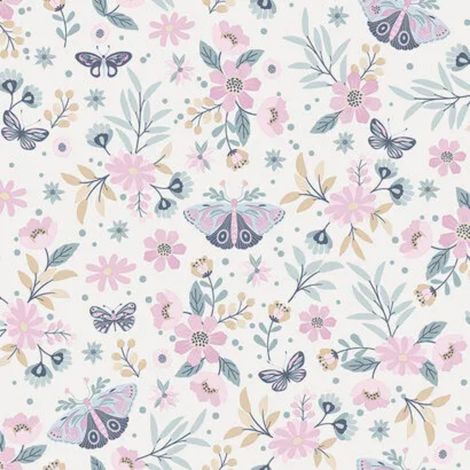 Muriva Pink Butterfly vinyl wallpaper (1/3)
