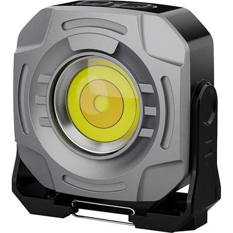 Lampe de travail rechargeable – Lumière magnétique rotative à 360 °, intensité variable en continu, 6 températures de couleur  Polyvalente automobile, chantier, pêche, camping, réparation, nuit (1/5)
