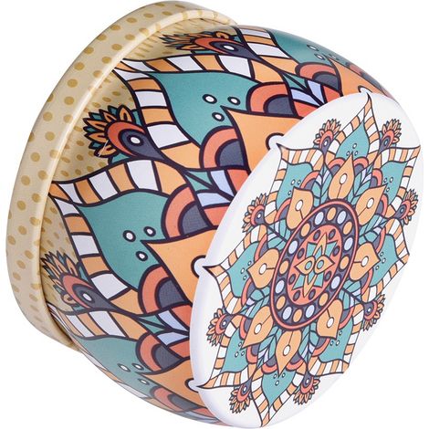 Boîte de rangement en fer-blanc, boîte métallique pour la maison et la cuisine, idéale pour le thé, le café, les bonbons, les bijoux et les cadeaux (F) (1/4)