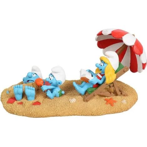Aqua-Della Figurine Schlümpfe am Strand Décoration Aquarium