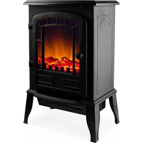 Camino Elettrico Stufa Elettrica a pavimento 2000 Watt Caminetto Effetto Fuoco per Casa