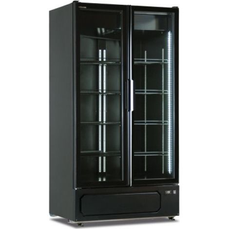 Armoire murale statique avec agitateur Modèle MILANO 1270 BLK 2 Portes en verre - KlimaItalia
