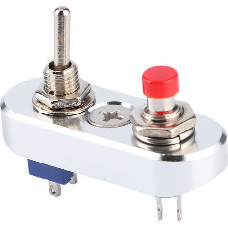 Interrupteur Temporaire Bouton-Poussoir Autoreset 3 Broches 2 Positions Switch 220V 3A (1/5)