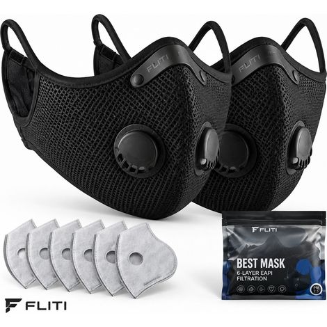 Masque de Protection Respiratoire 6 Couches - Filtration EAPI - Ajustement Parfait - Compatible Filtres Charbon Actif (1/5)