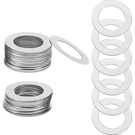 50 rondelle M14 a forma di moneta, in acciaio inox 304, per riparazioni di viti e dadi, 14x20x0,5 mm (1/5)