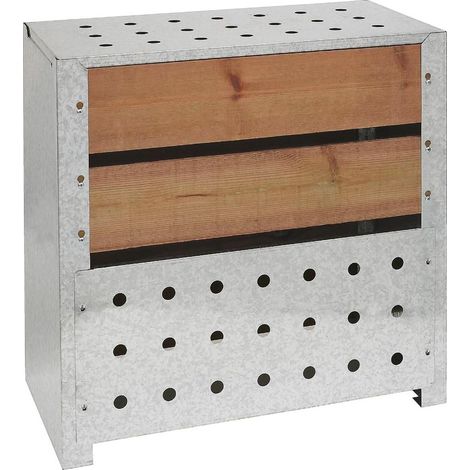 Silo à compost 200L en acier galvanisé et bois traité autoclave – Aération optimisée – Trappe de récupération large – Pour déchets organiques – Guillouard (1/6)