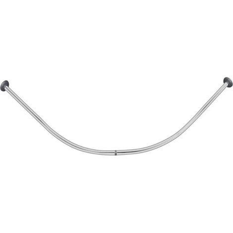 Trade Shop - Duschvorhang Rod Stick Chrome Ecke Kurve Kurve 90 x 90 cm Badezimmer 59802 - (1/4)