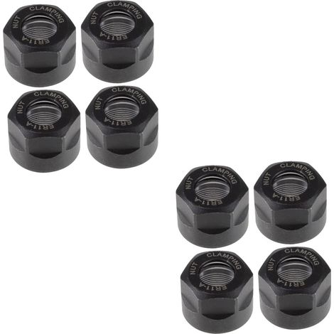Mobestech - Jeu de 8 écrous serrage chromés pour outils fraisage (1/5)