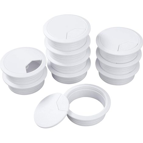 Grommet Câble Bureau - 60 mm - Plastique ABS - Pour Organisation Câbles Table de Travail - 10 Pièces (1/5)