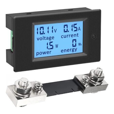 Multimeter, Ohmmeter and AmmeterVoltmeter Amperemeter Digital Panel Shunt 100A DC 6.5-100V, Current Voltage Tester Electrical Power Energy Meter Volt Amp Watt Meter LCD Display (1/5)