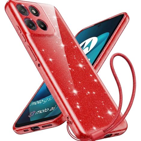 Funda para Motorola Moto G57 Power, para MagSafe, antichoque, roja brillante. (1/5)