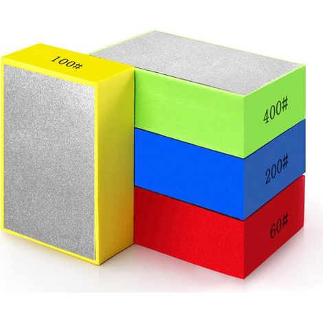 Cale a Poncer CarrelageÉponges de PonçageBlocs de PonçageTampons de Polissage à la Main en Diamant Cales à à pour Carreaux 4 pcs (1/5)