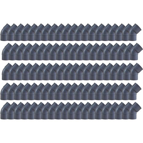 100 coudes PVC 45° Mâle/Femelle Ø40 - First Plast (1/5)