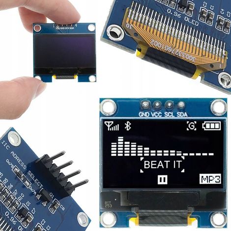 Modulo display OLED Rosfix 0,96"" 4 pin bianco