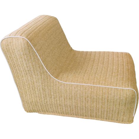 Fauteuil gonflable extérieur avec housse déhoussable FORMENTERA Naturel 60x67 cm (1/5)
