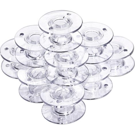 Kunststoffspule – 10er-Pack – Transparent – Kompatibel mit den Serien A bis Q und Sew Mini (1/3)
