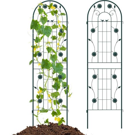 2 Pack 220 x 50cm Garden Trellis Rustproof Metal Fencing Barrier (1/5)
