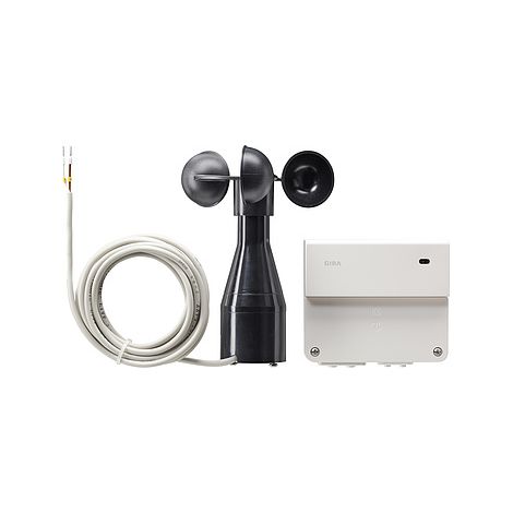 GIRA 091300 - Windgeschwindigkeit - 3,3 - 24,5 m/s - 50 m - Schwarz - Weiß - Acrylnitril-Butadien-Styrol (ABS) - IP55 (091300)