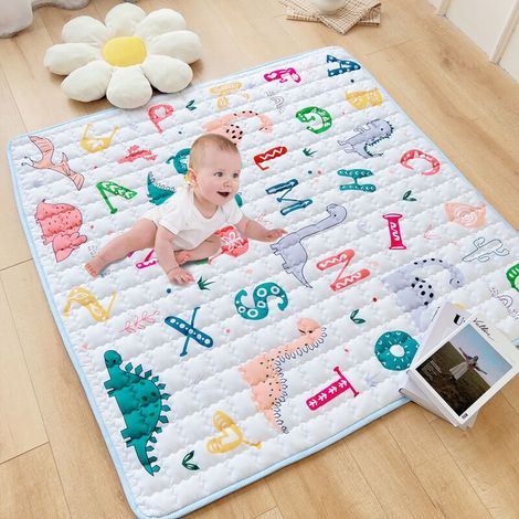 Tapis de jeu antidérapant 150 x 180 cm – Épaisseur 1 cm en polyester non toxique – Fond en silicone pour meilleure adhérence – Pliable