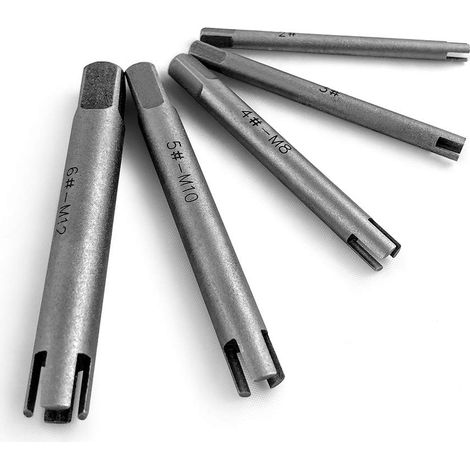 5PCS Extracteur de robinet, Extracteur de taraudage, Extracteur de vis Acier, Vis Jeu de robinets extracteurs (1/5)