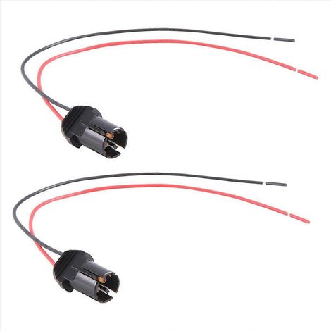 T10 W5W Auto Light Bulb Socket Lamp Holder Connector Extension x 2 (1/5)