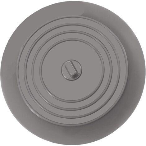 Badewannen-Ablaufstopfen, 15 cm (6 Zoll) Ablaufstopfen aus recycelbarem Gummi (grau), Sunny