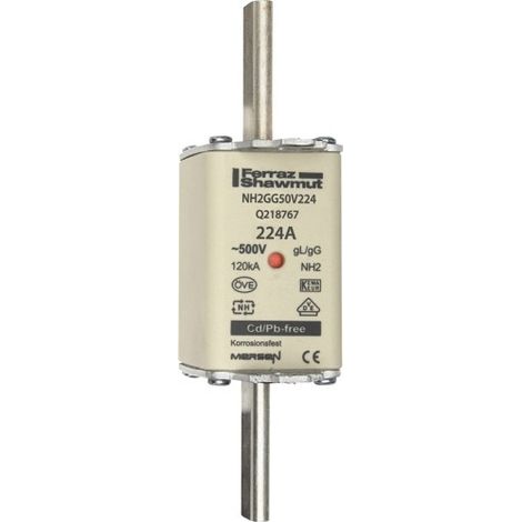 Mersen NH-Sicherungseinsatz SF Gr.2 gG 224A/500V KM NH2GG50V224