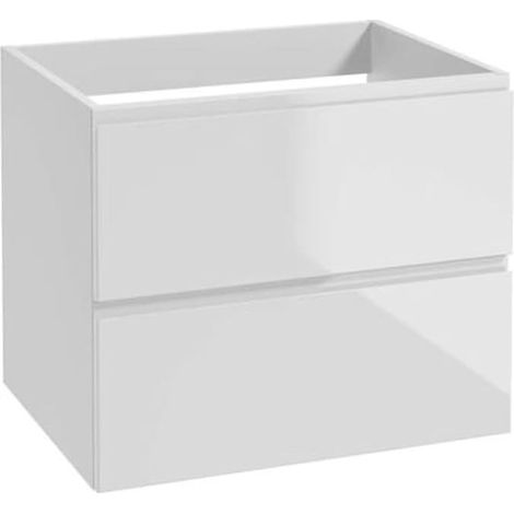 Meuble de salle de bains blanc 60x50 cm, suspendu, sans plan de travail, pour un lavabo Modus