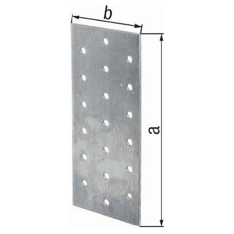 Support panneau perforé 300x80x2 galvanisé.EN 14545:29-2 GAH (Par 25)