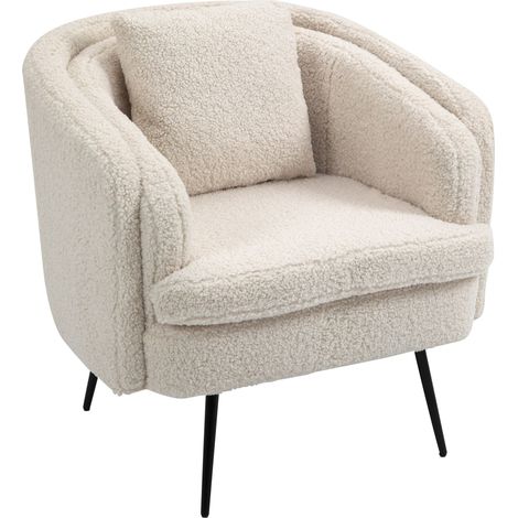 Nordlys - Fauteuil de Salon Design Scandinave Pieds Metal