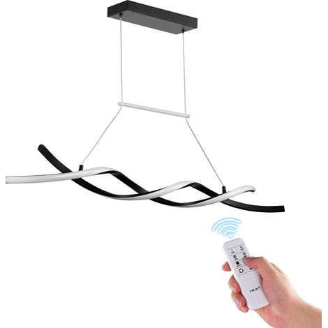 Luminaire moderne suspendu, 24 W, suspension LED à intensité variable avec abat-jour en silicone et télécommandé, température de couleur réglable 3000 K-6000 K, pour cuisine, salle à manger (1/5)