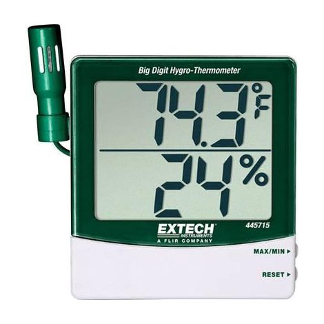 Higrómetro extech 445715 negro sensor remoto digital