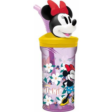 Bicchiere con Cannuccia Minnie Mouse Sunshine 360 ml