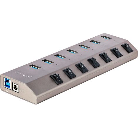 StarTech.com 5G7AIBS-USB-HUB-EU hub di interfaccia USB 3.2 Gen 1 (3.1 Gen 1) Type-B 5000 Mbit/s Grigio