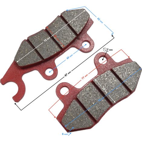 Vordere Bremsbeläge für das Moped TZR50N (1/4)