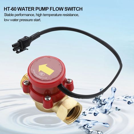 1 capteur de débit pour pompe à eau HT-60 AC220V 0,5A, filetage G1/2"-1/2". (1/5)