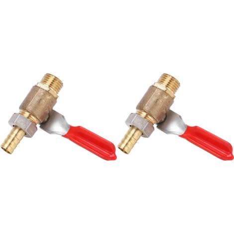 Lot de 2 vannes à bille 1/4" multicouches en silicone résistant à la corrosion, accessoires durables pour compresseur d'air (1/5)
