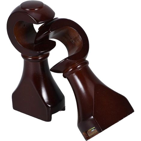 Supports de tringle à rideaux robustes en bois pour cuisine, chambre et salon, 12,20 x 5,50 x 3,00 cm (lot de 2) (1/5)