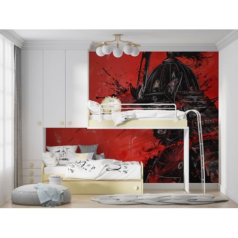 Papier peint japonais samourai design - 150 x 250 cm (1/2)