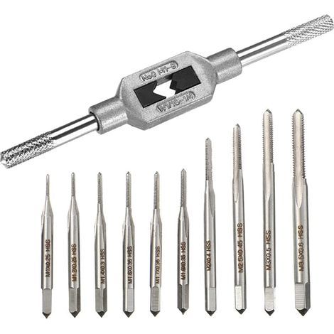 Lot de 10 tarauds M1-M3.5 métriques HSS M1-M8 (1/5)