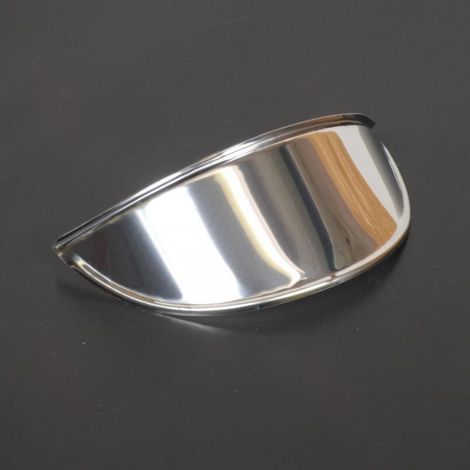 Casquette de phare coloris chromé pour feu optique rond moto (1/4)