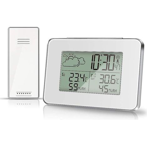 Thermomètre-hygromètre sans fil intérieur/extérieur avec écran LCD et capteur extérieur (1/5)