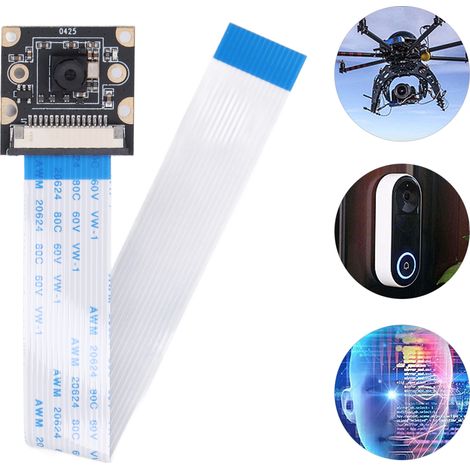 Module Caméra 8MP avec Lentille 1.88mm, Résolution HD 3280x2464, Carte Caméra HBVCAMHPLCC8M120 pour Raspberry Pi