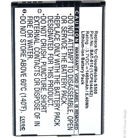 NX - Batterie téléphone, smartphone, GSM pour Acer 3.7V 1460mAh - BAT-610BT.0010S.006C (1/4)