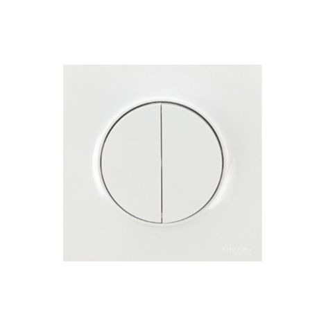 Schneider - Odace 2011 - Double Va-et-vient + Plaque - Blanc - Ref. : S520214 + S520702 (1/5)
