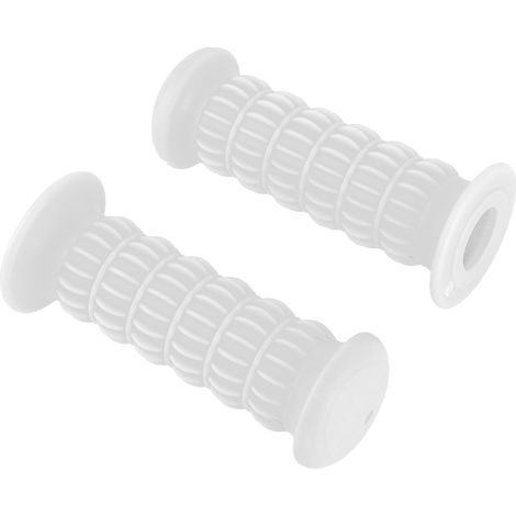 Poignée de guidon moto universelle en caoutchouc, poignées antidérapantes pour guidon 25-28mm, blanc, kit de rechange pour motocyclette et scooter, confortable et durable. (1/5)