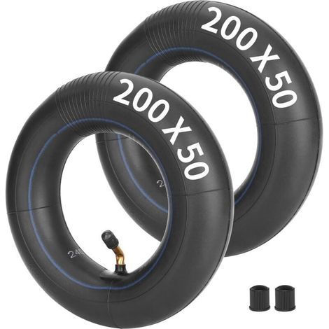 1PZ F3I-205 Chambre à air 200x50mm 8 pouces pour scooter électrique trottinette remplacement pour Razor E100 E150 E200 Dune Buggy Schwinn Mongoose Bladeze ePunk, Chambre à air 8" avec valve coudée 90° (1/2)