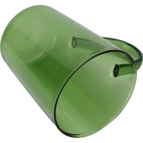 Verre à double paroi vert, tasse en verre transparent résistant à la chaleur pour lait, bière, espresso, café, thé, whisky, verre artisanal épais, lot de 4 couleurs unies. (1/5)