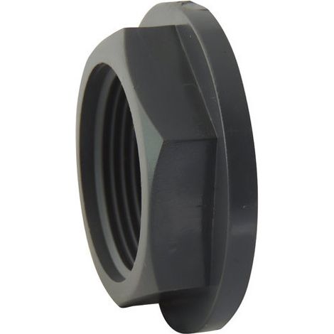 Contre-écrou à plateau 66x76 en polypropylène pour bobine filetée.