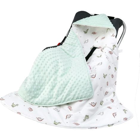 Couverture Enveloppante Bébé pour Siège Auto et Poussette, Nid d'ange Bebe Cosy 90 x 90 cm, Multifonction Couverture bébé pour Automne Hiver (1/5)